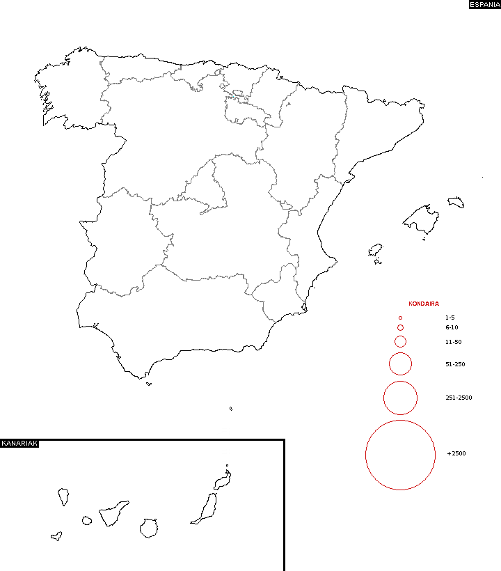 Espainiako mapa